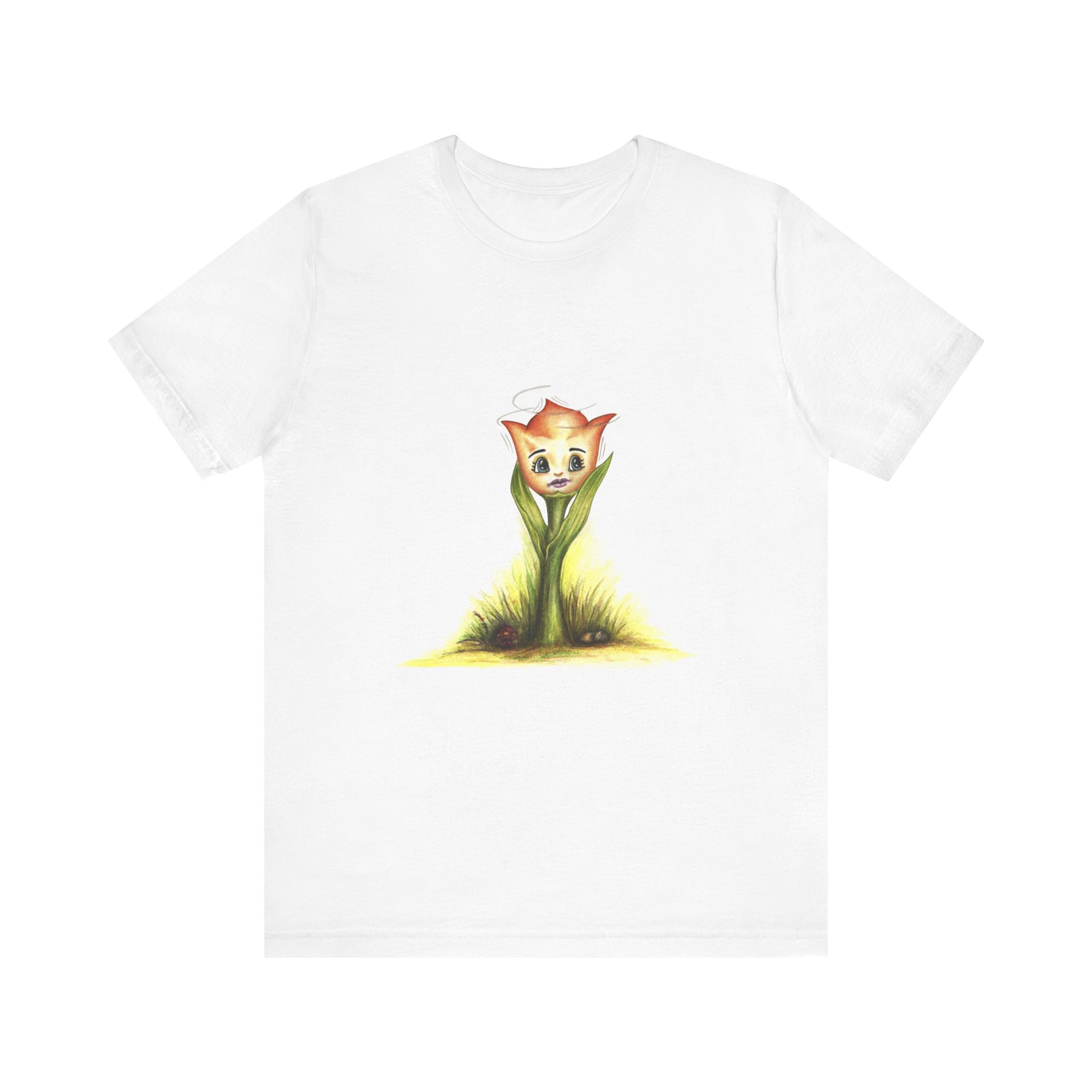 A Little Tulip Unisex T-Shirt in White – Premium Fit & Comfort