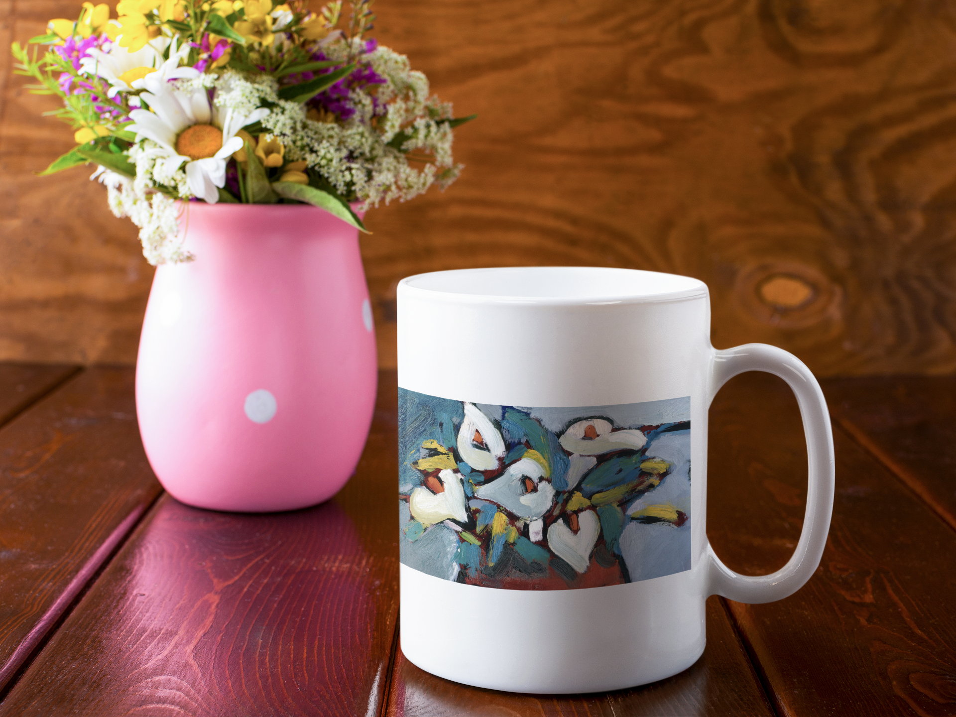 Blend of Calla Lily Ceramic Mug | Elegant Floral Coffee Mug