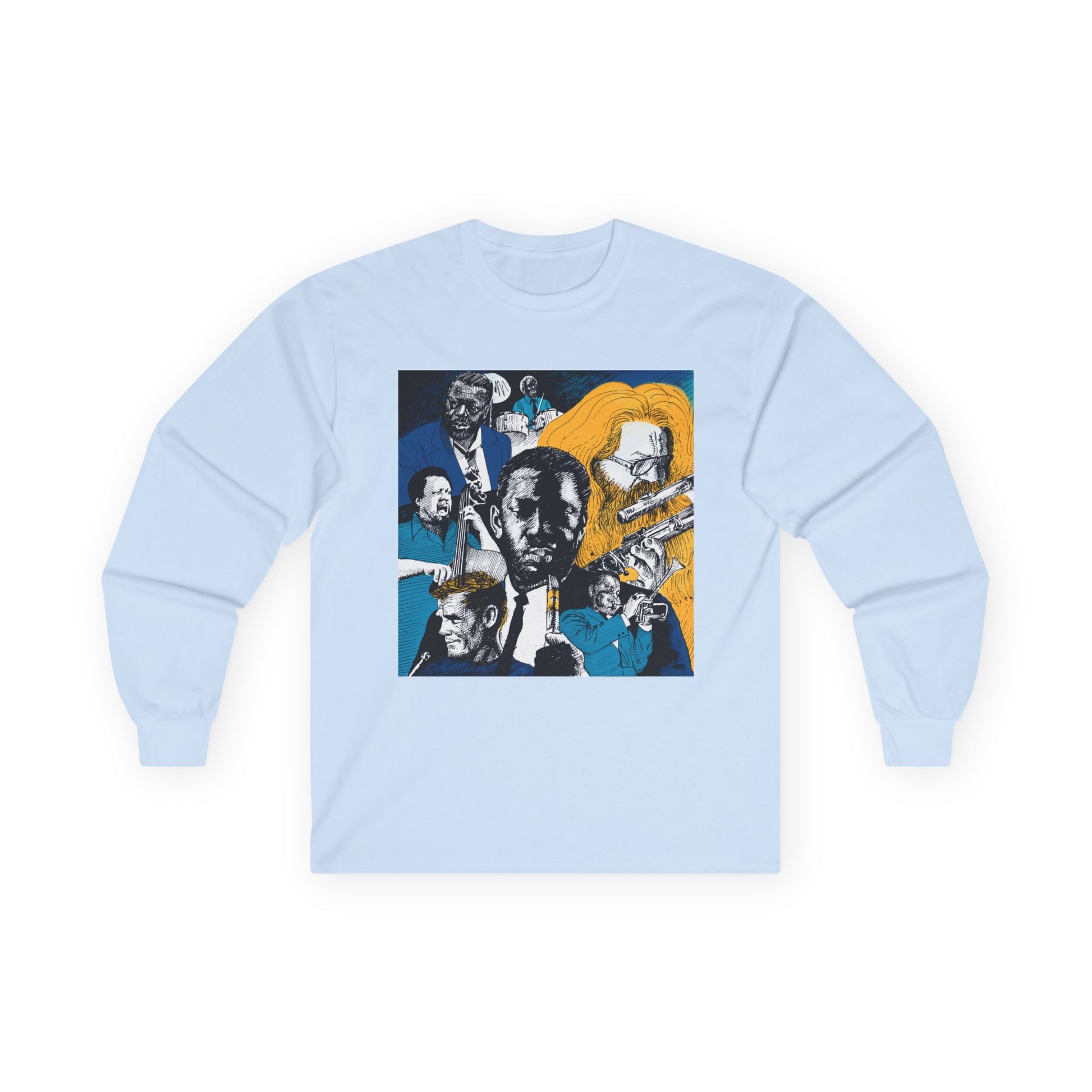 Jazz legends long sleeve t-shirt with no side seams